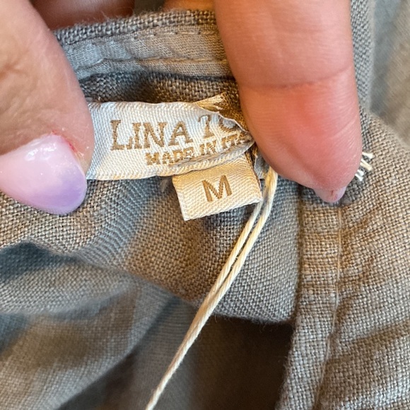 Lina Tomei Linen Rhinestone Embellished Dress - Picture 10 of 11